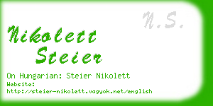 nikolett steier business card